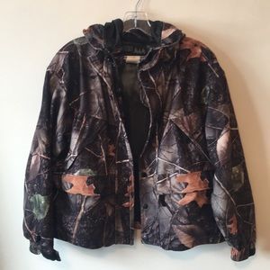 MENS WFS Element Gear Hooded Camo Coat M